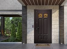 Входная дверь MRC-8723 коричневый RAL 8019  2 замка