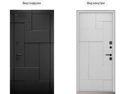 Входная дверь MRC-0740 черный RAL 9005 2 замка фото 2