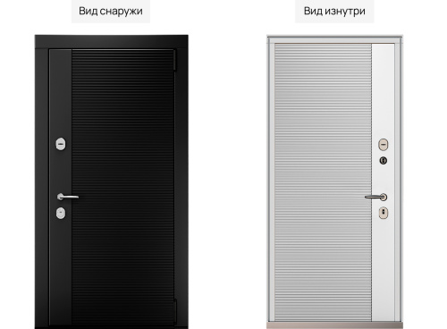 Входная дверь MRC-10426 черный RAL 9005 2 замка фото 2