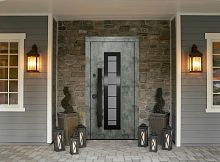 Входная дверь MRC-6316 рейлинг бетон лофт графит LS 936-2 2 замка скрытые петли