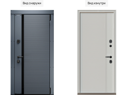 Входная дверь MRC-3024 серый RAL 7024 2 замка фото 2