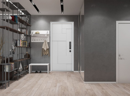 Входная дверь MRC-0718 биометрия коричневый RAL 8019 фото 3