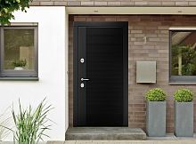 Входная дверь MRC-10427 черный RAL 9005 2 замка скрытые петли