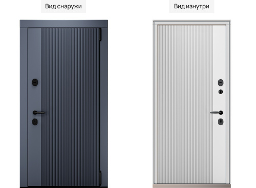 Входная дверь MRC-8021 серый RAL 7024 2 замка фото 2