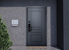 Входная дверь MRC-0416 биометрия темно-синий софт ZB 828-SFT