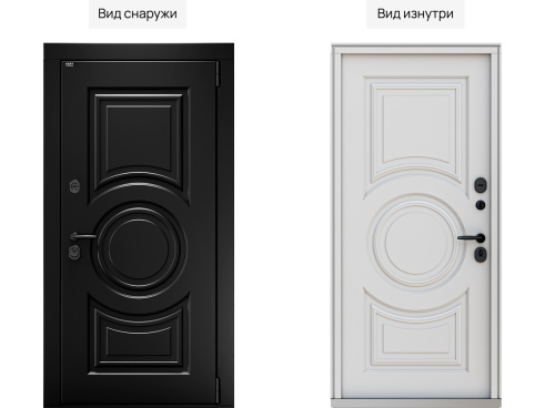 Входная дверь MRC-3232 черный RAL 9005 2 замка фото 2