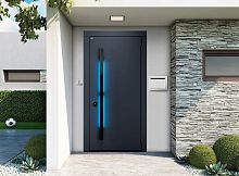 Входная дверь MRC-0037 рейлинг серый RAL 7024