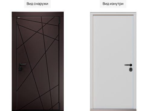 Входная дверь MRC-2516 коричневый RAL 8019 фото 2
