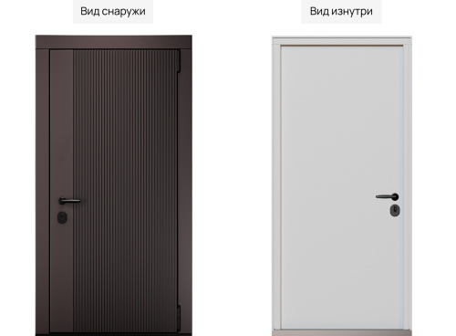 Входная дверь MRC-8014 коричневый RAL 8019 фото 2