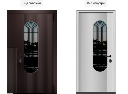 Входная дверь MRC-7218 коричневый RAL 8019 фото 2