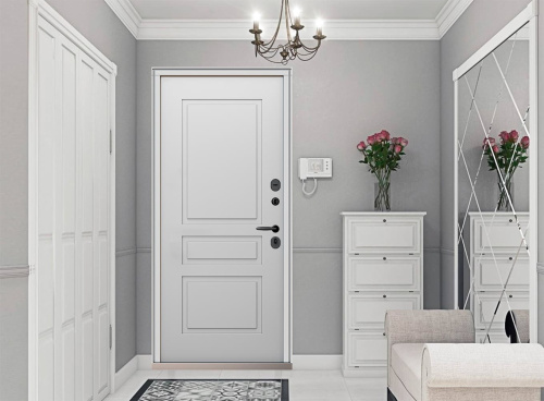 Входная дверь MRC-0424 серый RAL 7024 2 замка фото 3