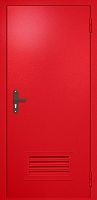 Однопольная техническая дверь RAL 3000, вентиляция ДТ-01-489