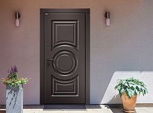 Входная дверь MRC-3221 коричневый RAL 8019 2 замка скрытые петли