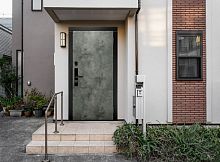 Входная дверь MRC-0019 биометрия бетон лофт графит LS 936-2