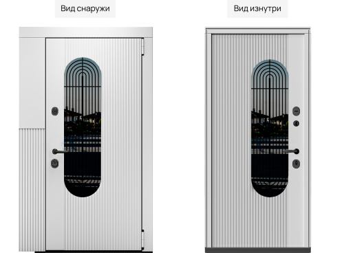 Входная дверь MRC-7211 белый RAL 9003 2 замка фото 2