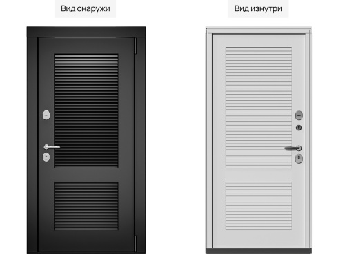 Входная дверь MRC-6911 черный RAL 9005 2 замка фото 2