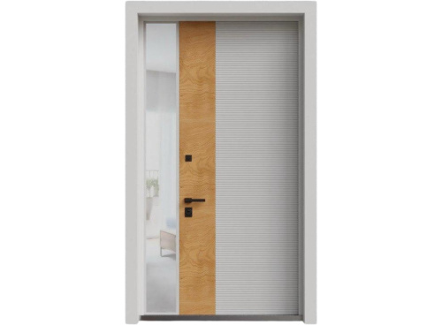 Входная дверь MRC-6810 белый RAL 9003 размер 2400x1300