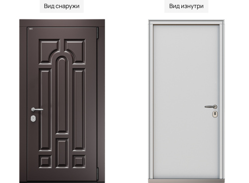 Входная дверь MRC-1716 коричневый RAL 8019 фото 2