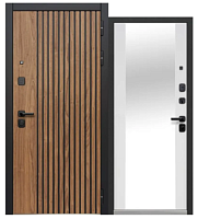 Входная дверь рейка с зеркалом 2050x96 МДФ Панели