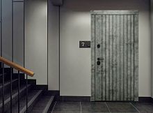 Входная дверь MRC-5015 бетон лофт графит LS 936-2 2 замка скрытые петли