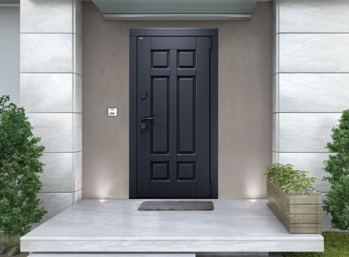 Входная дверь MRC-1523 серый RAL 7024 2 замка