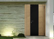 Входная дверь MRC-6027 черный RAL 9005 дуб