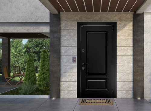 Входная дверь MRC-7527 черный RAL 9005 2 замка