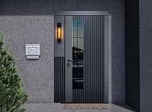 Входная дверь MRC-8625 серый RAL 7024 скрытые петли