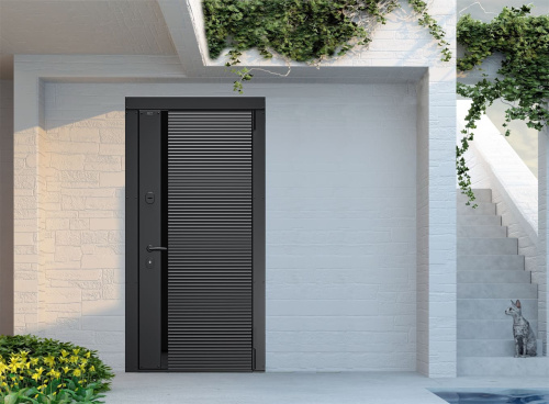 Входная дверь MRC-3030 черный RAL 9005 2 замка