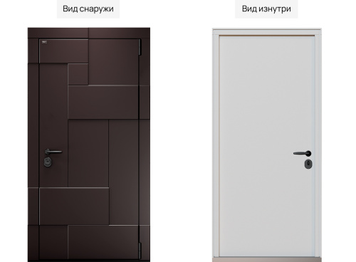 Входная дверь MRC-0719 коричневый RAL 8019 фото 2