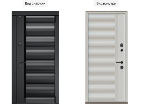 Входная дверь MRC-3030 черный RAL 9005 2 замка фото 2