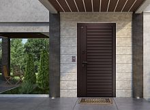 Входная дверь MRC-7118 коричневый RAL 8019 2 замка скрытые петли