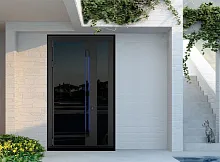 Входная дверь MRC-0049 черный RAL 9005 размер 2400x1300