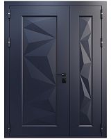 Полуторная металлическая дверь с декором под багет Marcy MRC-1117