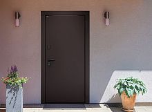 Входная дверь MRC-0027 коричневый RAL 8019 2 замка скрытые петли