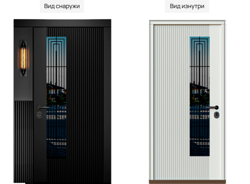 Входная дверь MRC-8629 черный RAL 9005 скрытые петли фото 2