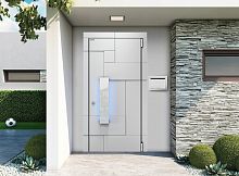 Входная дверь MRC-0726 рейлинг белый RAL 9003