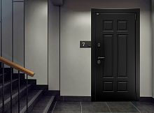 Входная дверь MRC-1120 черный RAL 9005 2 замка