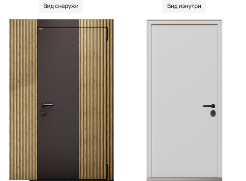 Входная дверь MRC-6017 коричневый RAL 8019 фото 2