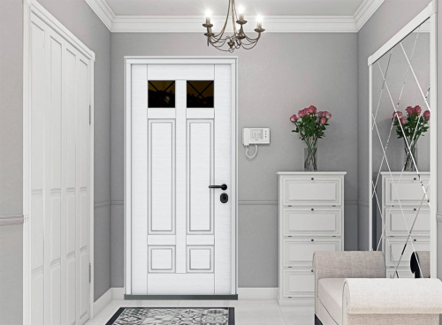 Входная дверь MRC-8737 серый RAL 7024 скрытые петли фото 3