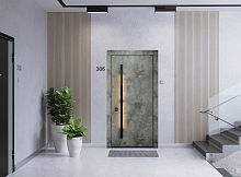 Входная дверь MRC-0033 рейлинг бетон лофт графит LS 936-2 скрытые петли