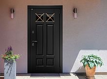 Входная дверь MRC-8739 черный RAL 9005  2 замка