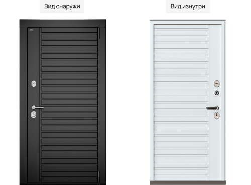 Входная дверь MRC-7123 черный RAL 9005 2 замка фото 2