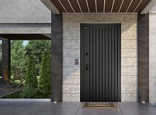 Входная дверь MRC-5024 черный RAL 9005 2 замка скрытые петли