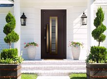 Входная дверь MRC-6327 рейлинг черный RAL 9005 2 замка