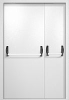 Полуторапольная противопожарная дверь EI-60 белая RAL 9016, две ручки антипаника ДМП-02-506