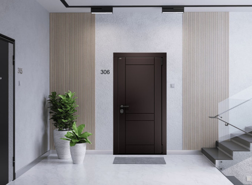 Входная дверь MRC-7716 коричневый RAL 8019