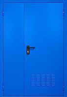 Полуторапольная техническая дверь RAL 5005 синяя, вентиляция ДТ-02-273