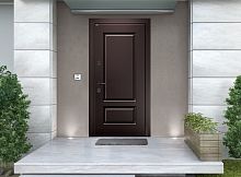 Входная дверь MRC-7519 коричневый RAL 8019 2 замка скрытые петли