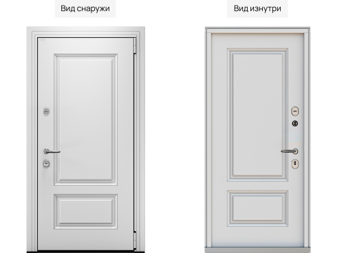 Входная дверь MRC-7511 белый RAL 9003 2 замка фото 2